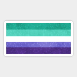 Shimmer Gay Man Pride Flag Sticker